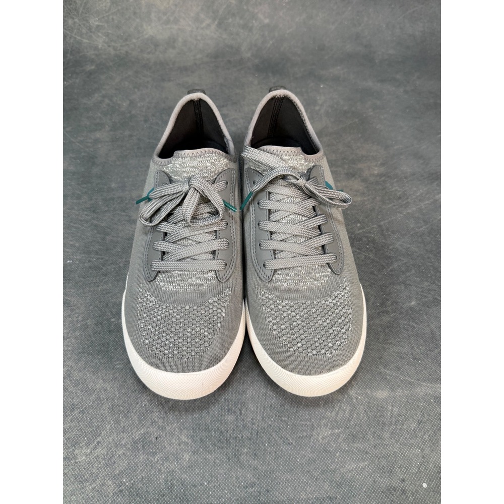 Vessi Weekend Gray Knit Lace Up Lightweight Comfort Sneakers Women's